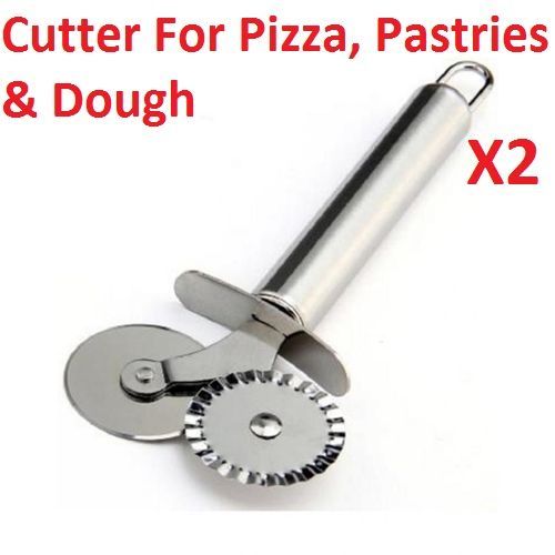 Double Sided Pizza And Dough Cutter. X2