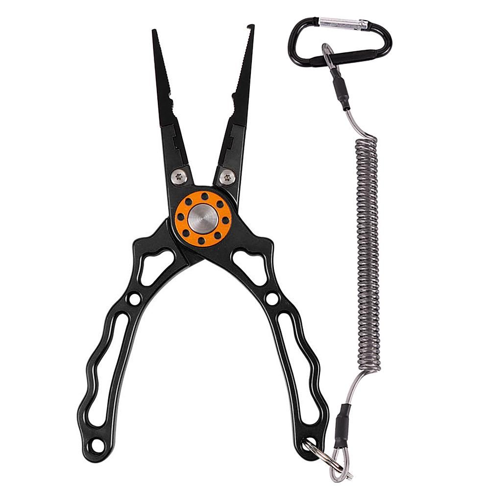 Aluminium Fishing Pliers Hook Remover Pliers Fish Holder Split Ring Tool Clip Clamp Line Cutters With Lanyard And Storage Bag