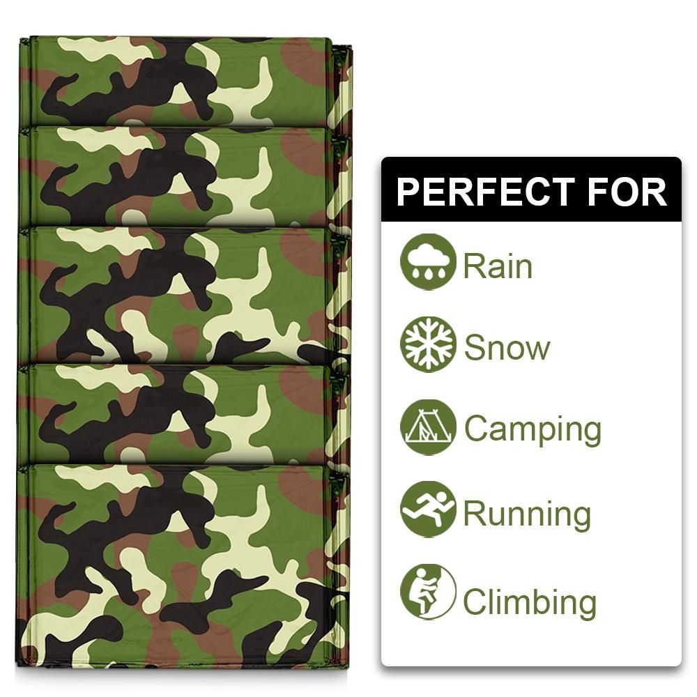 Pack of 5 Emergency Blankets Heat Retention Body Warmer Rescue Blanket for Outdoor Camping Traveling Survival