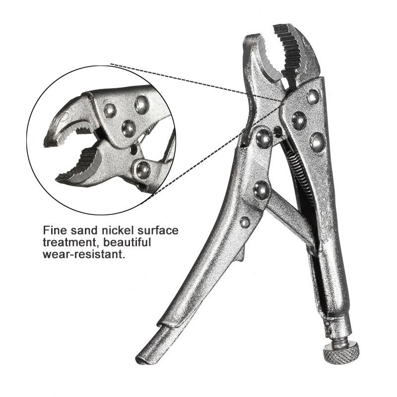 Locking Pliers 220mm/10" Straight Jaw Gourd Mouth Lock Mole Plier High Carbon Steel Wear Resistant Vise Grip Clamping Hand Tools