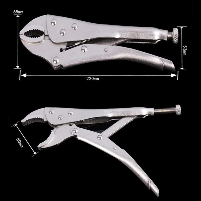 Locking Pliers 220mm/10" Straight Jaw Gourd Mouth Lock Mole Plier High Carbon Steel Wear Resistant Vise Grip Clamping Hand Tools
