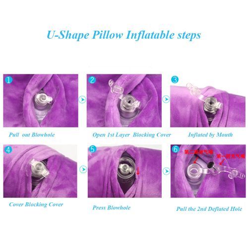 Washable U Shaped Travel Pillow Portable Velvet Neck Cushion