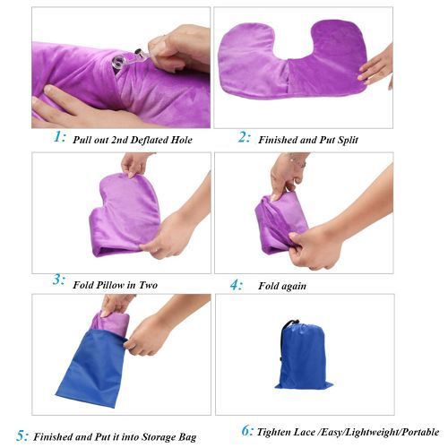 Washable U Shaped Travel Pillow Portable Velvet Neck Cushion