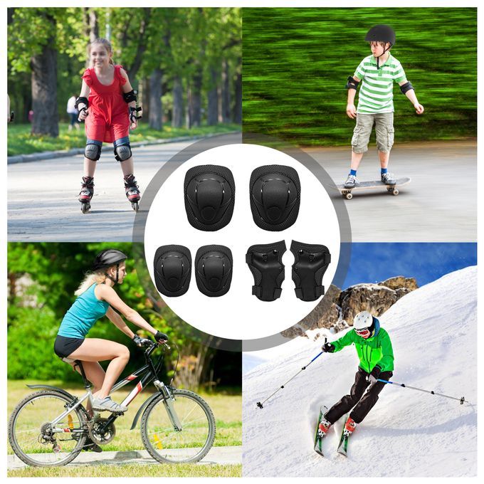Kids Knee Pads Set 6 In 1 Protective Gear Kit Knee Elbow