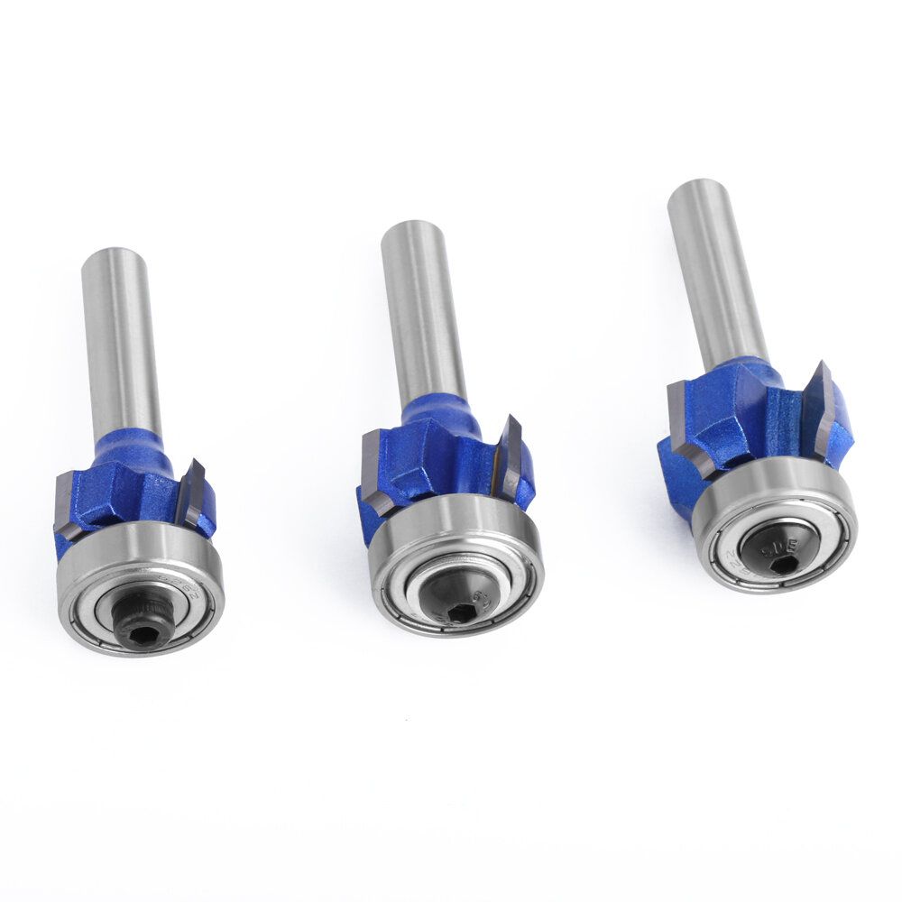 LAVIE 8mm Shank High Quality 4 Flutes Router Bit Set