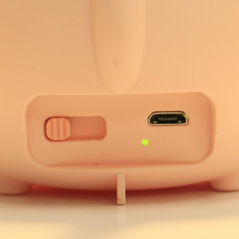 New creative cartoon deer cute led rechargeable eye protection night light student bedroom dormitory folding reading lamp Pink fawn