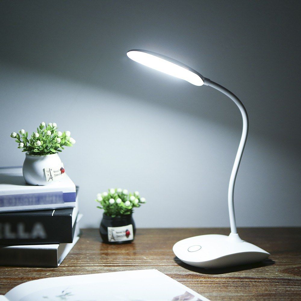 USB Rechargeable 360° Rotating LEDs Desk Lamp 3 Level