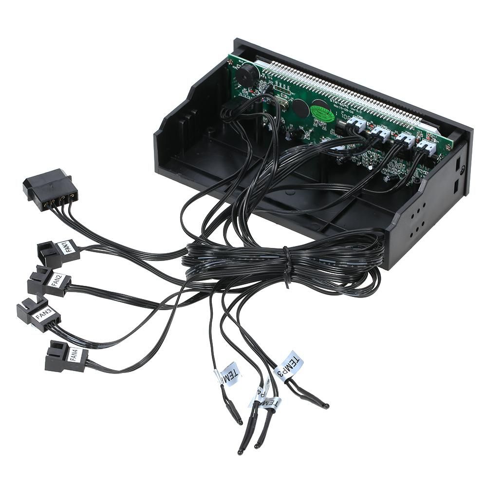 Sunshine-tipway STW Multi-Function PC CPU 4 Channel Fan Controller Speed Control Adjuster LCD Cooling Front Panel