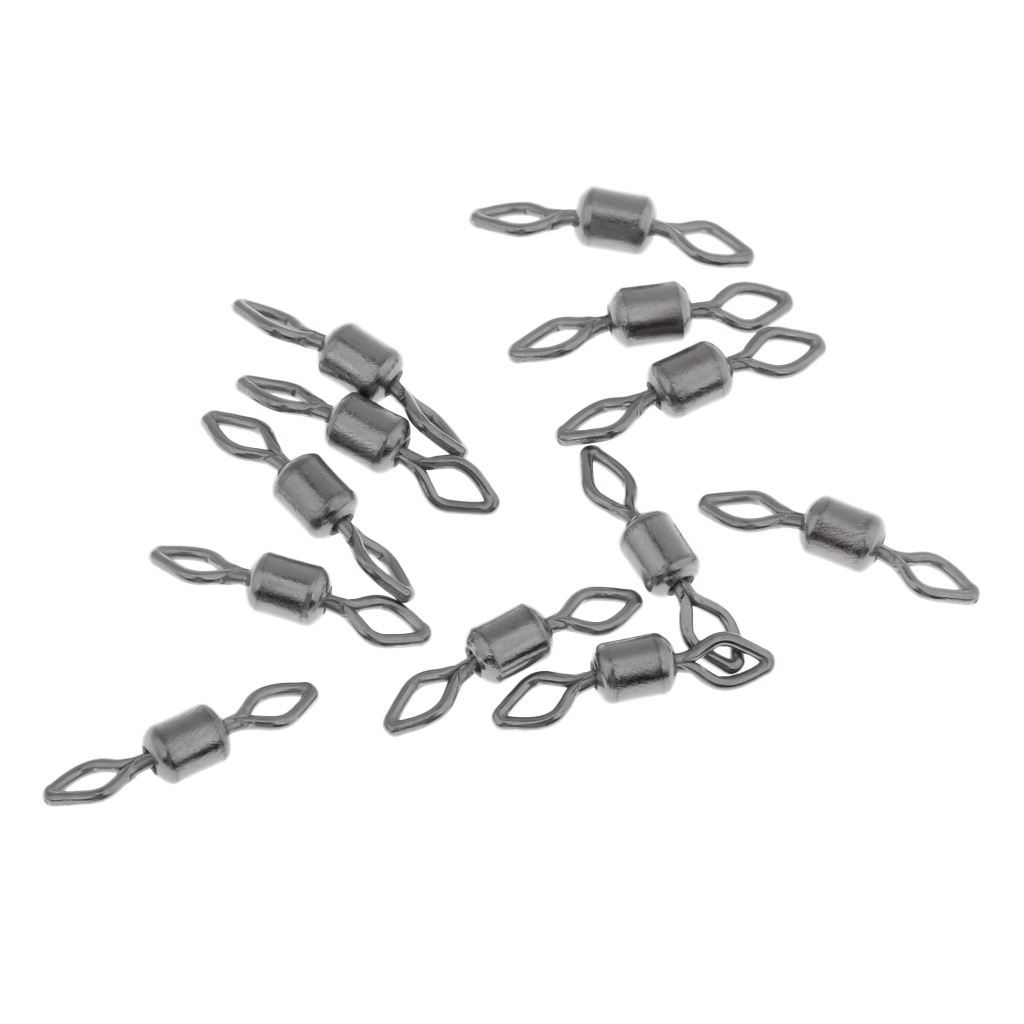 100 Pcs Fishing Rolling Swivel Solid  Connector Fishing