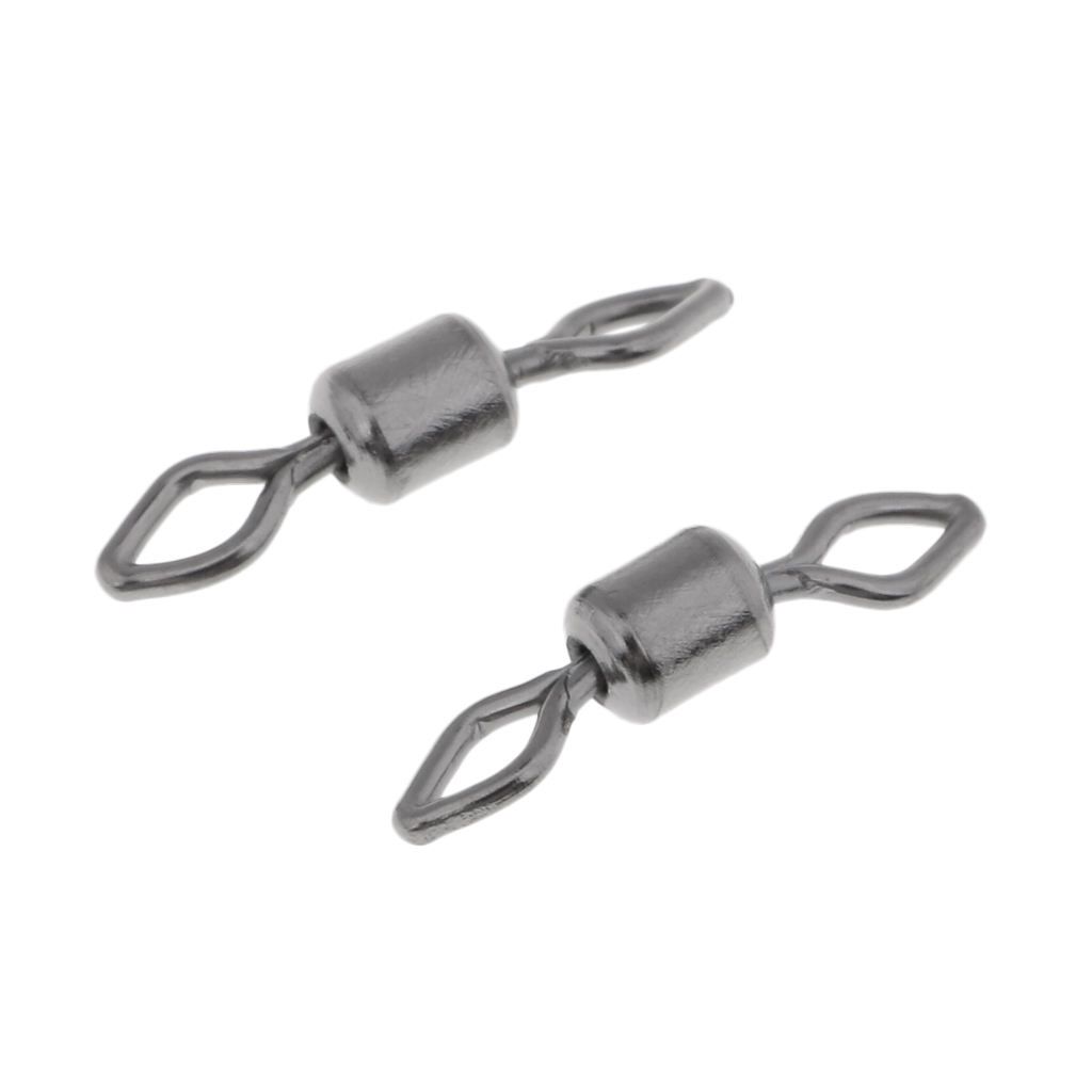 100 Pcs Fishing Rolling Swivel Solid  Connector Fishing