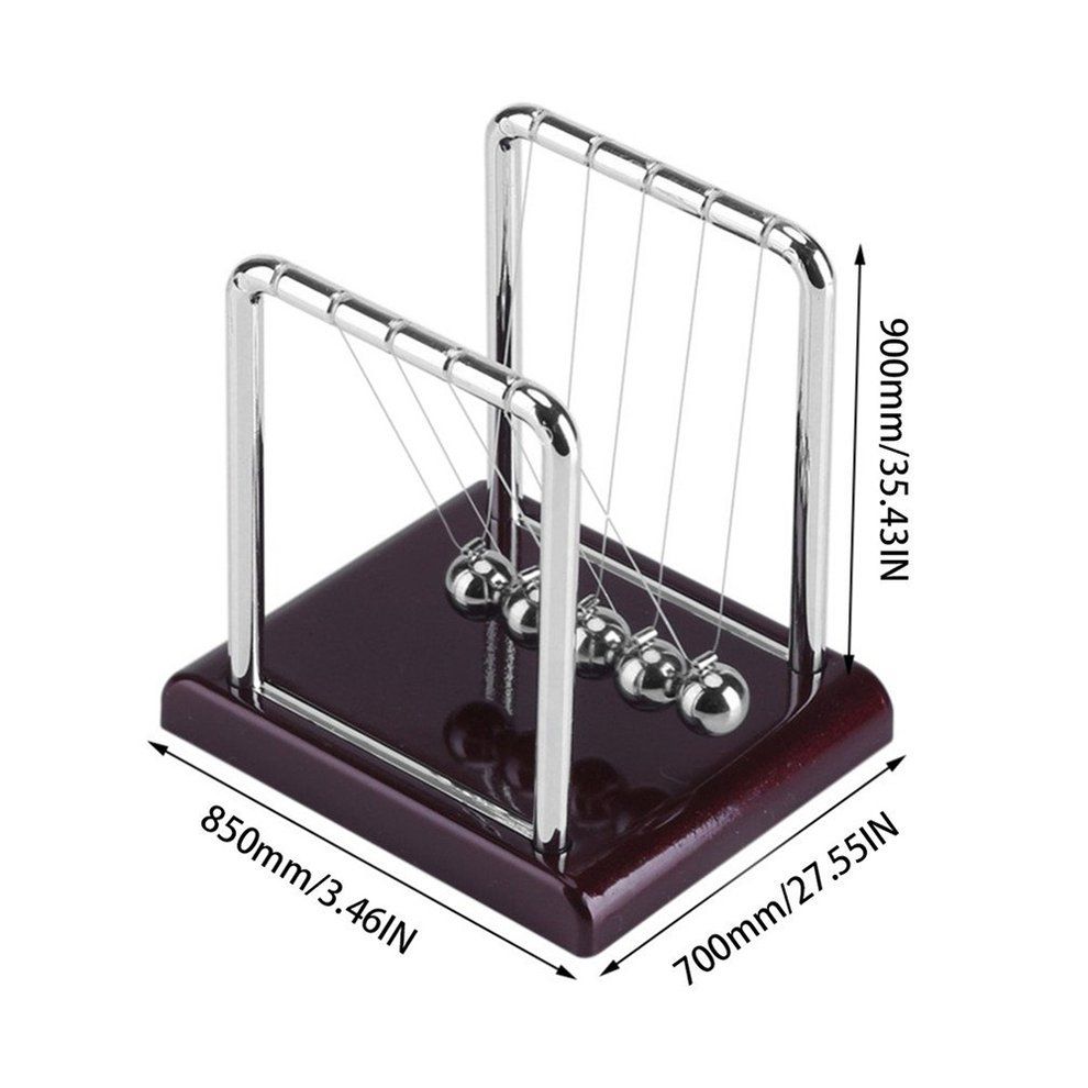 Min Newton  Radle Balan E Ball Bla K Wooden Base De Orative Mirror Ball-bla K