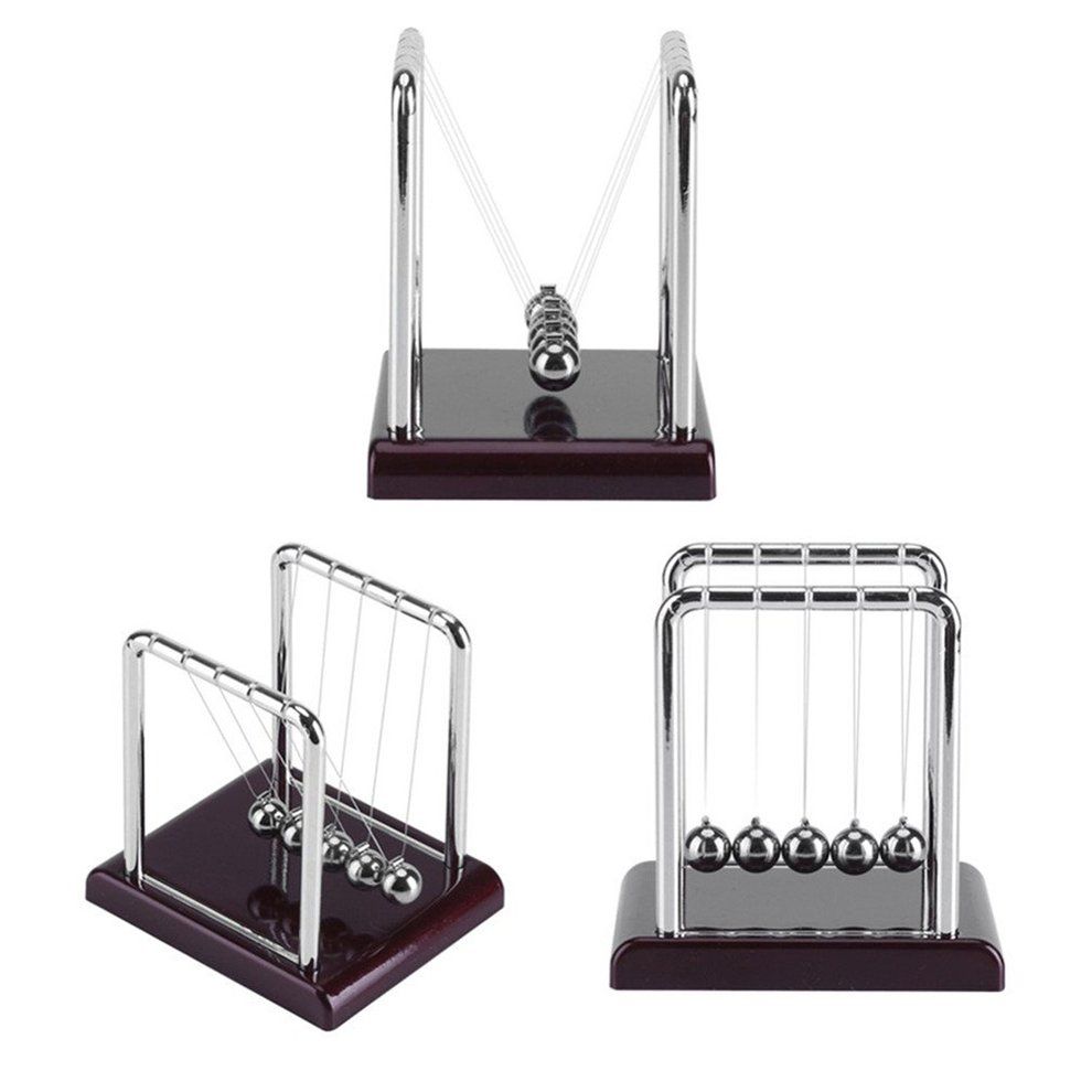 Min Newton  Radle Balan E Ball Bla K Wooden Base De Orative Mirror Ball-bla K