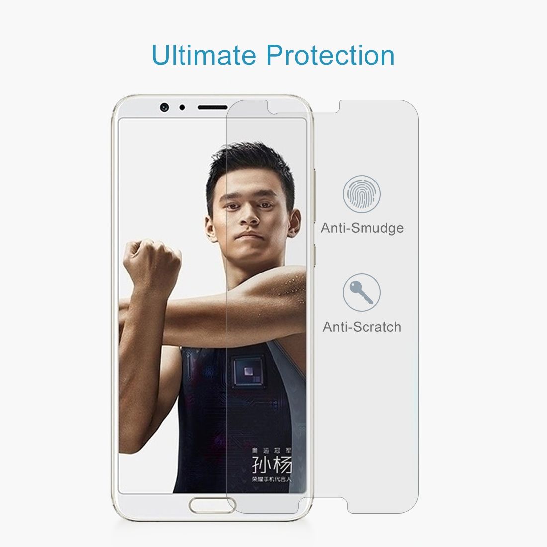 For Huawei Honor V10 0.26mm 9H Surface Hardness 2.5D Curved Edge Tempered Glass Screen Protector