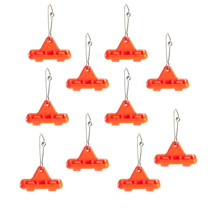 10PCS Subline Line Connector Sinkers Slider Double Locking Orange