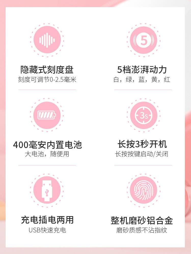 Electric Microneedle Instrument Pox Pits Acne Marks Microcrystalline Pen Mts Nano Shuttle Water Light Inductive Therapeutical Instrument Household