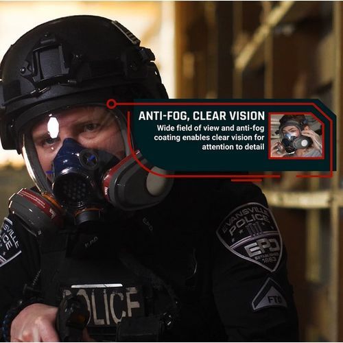 PD-101 Smoke Black Tinted Full Face Respirator Gass Mask