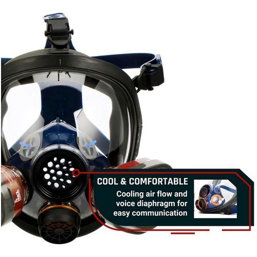 PD-101 Smoke Black Tinted Full Face Respirator Gass Mask