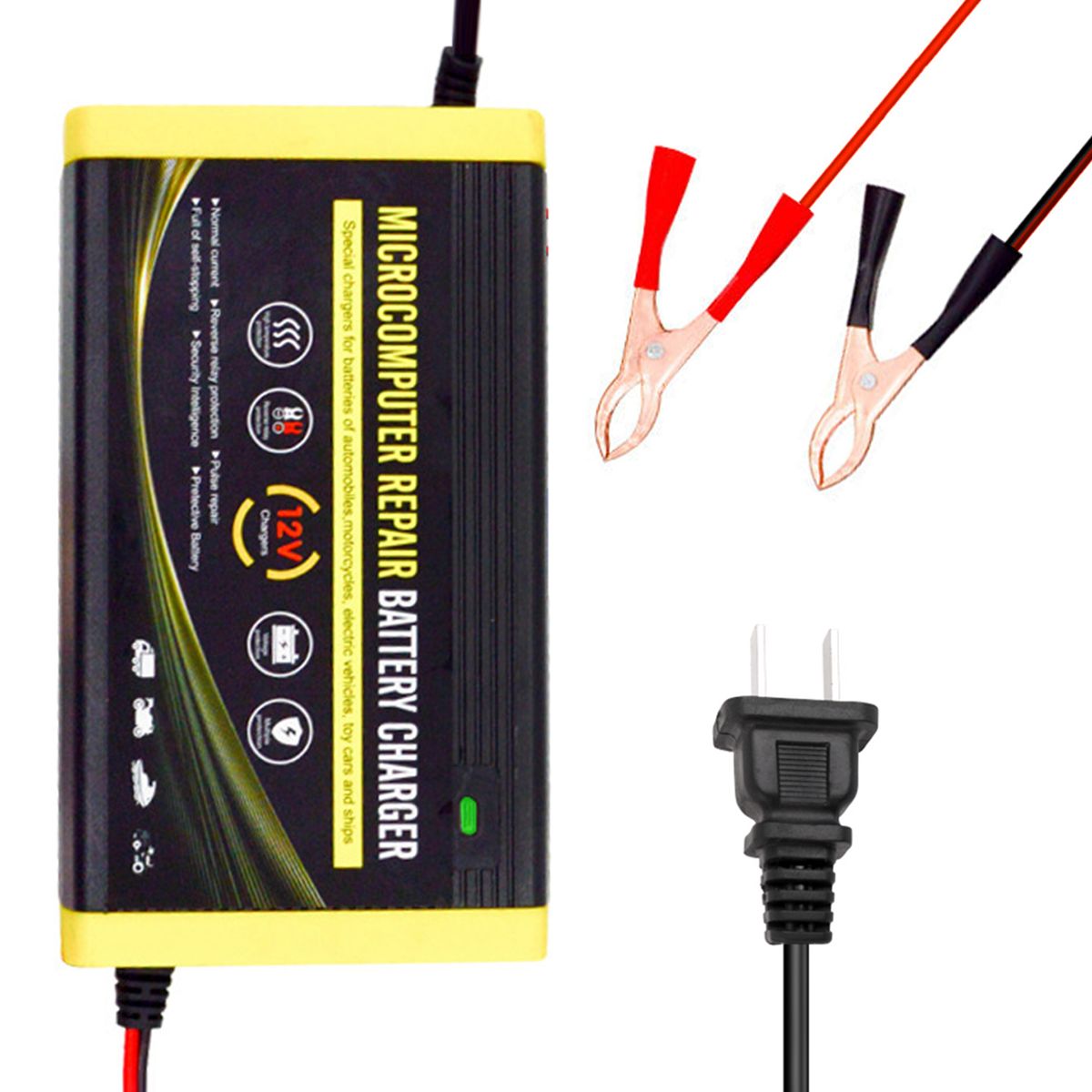 Car Battery Charger, 12V 6A Intelligent Repair Charger For