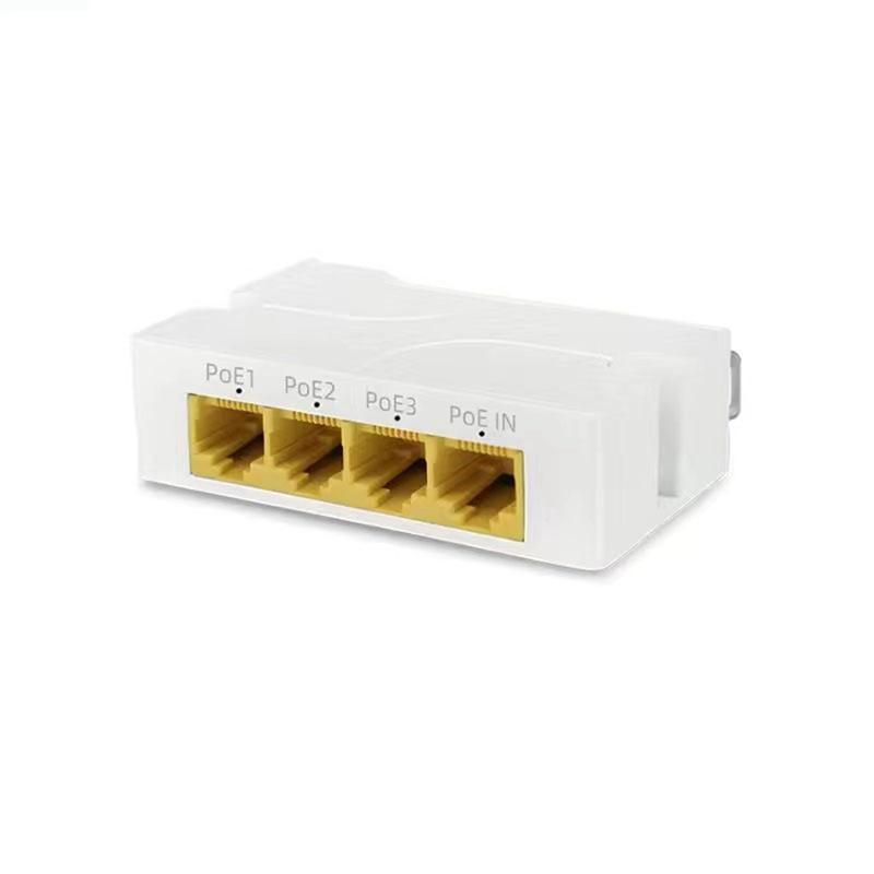 4Port Gigabit POE Extender 1000M 1 to 3 Netw