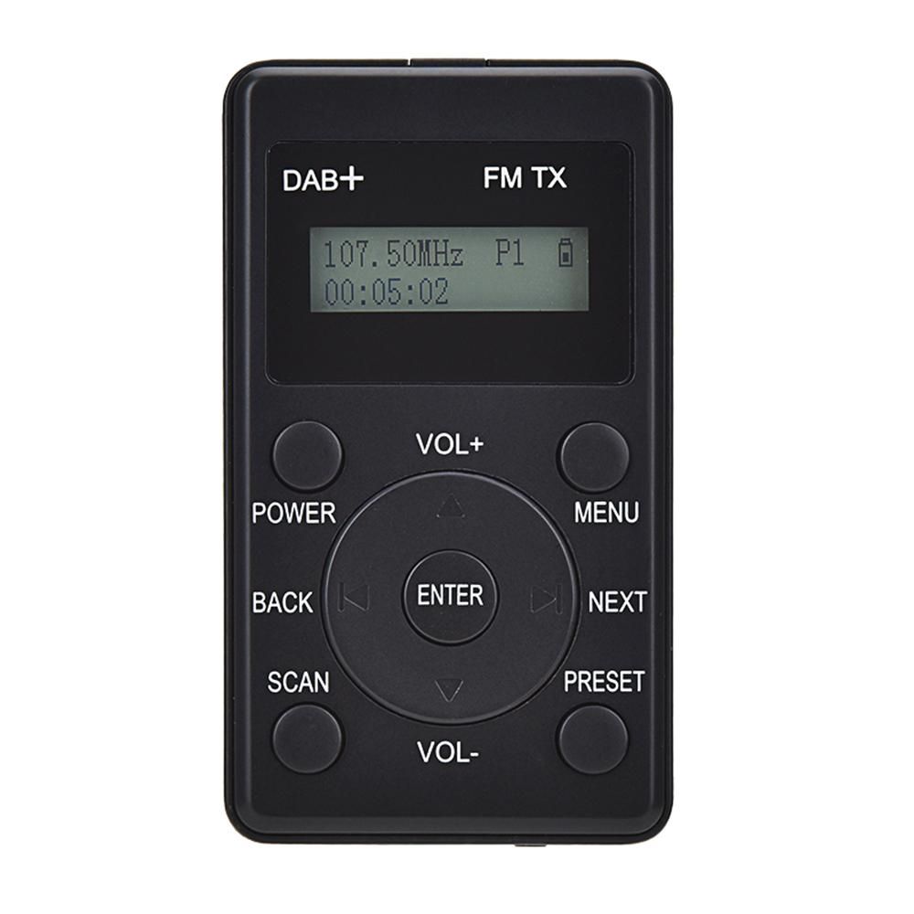 Portable FM Radio DAB DAB+ FM Receiver with Earphones Mini DAB-FM Transmitter Rechargeable Digital Radio for Daily & Travel