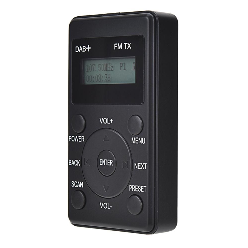 Portable FM Radio DAB DAB+ FM Receiver with Earphones Mini DAB-FM Transmitter Rechargeable Digital Radio for Daily & Travel