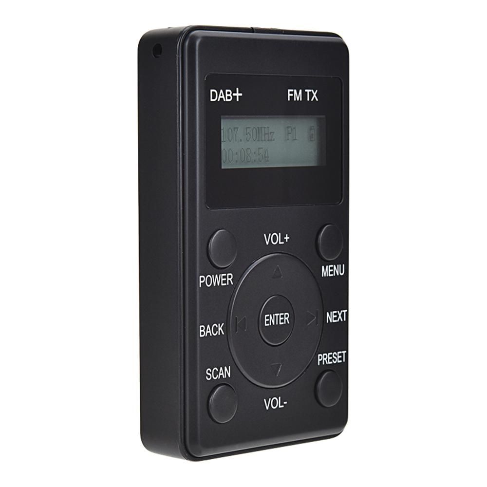 Portable FM Radio DAB DAB+ FM Receiver with Earphones Mini DAB-FM Transmitter Rechargeable Digital Radio for Daily & Travel