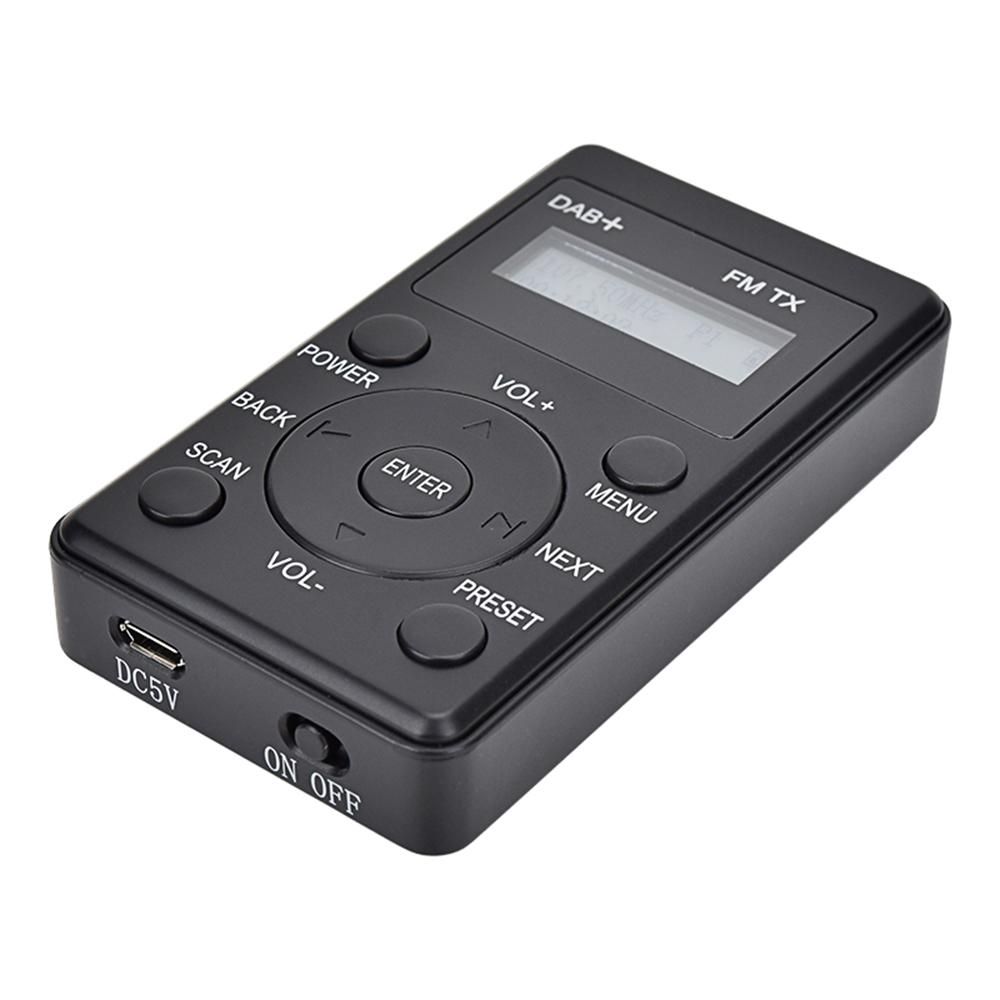 Portable FM Radio DAB DAB+ FM Receiver with Earphones Mini DAB-FM Transmitter Rechargeable Digital Radio for Daily & Travel