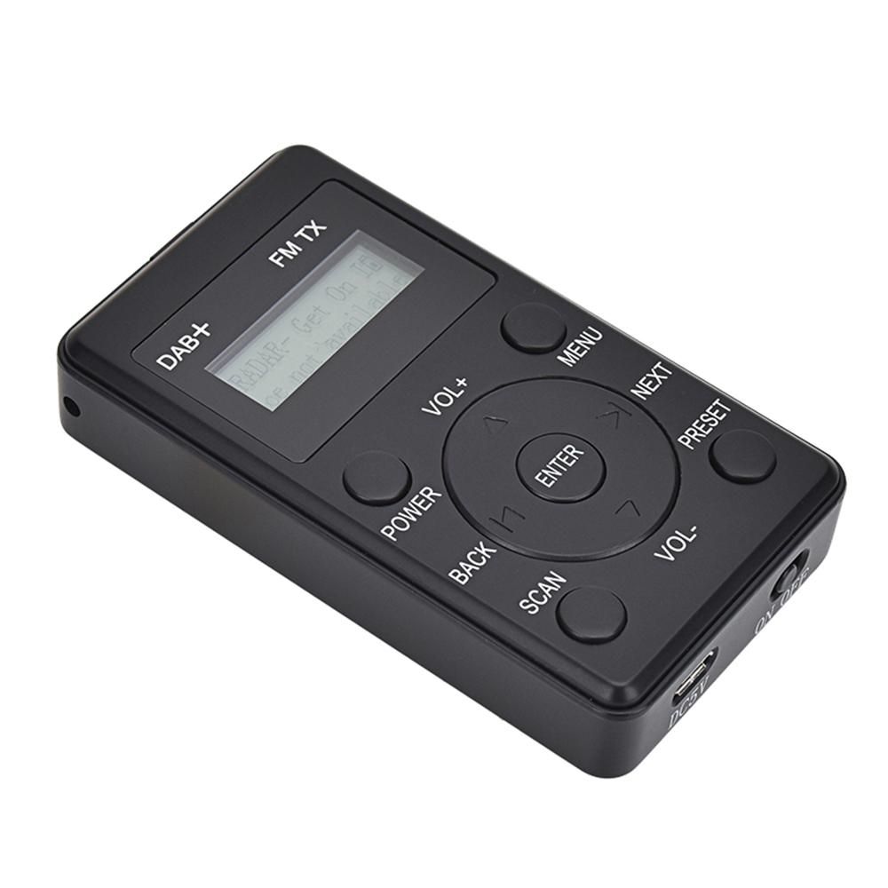 Portable FM Radio DAB DAB+ FM Receiver with Earphones Mini DAB-FM Transmitter Rechargeable Digital Radio for Daily & Travel