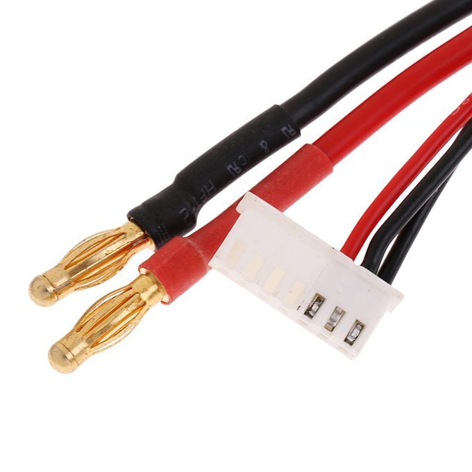 RC Battery Charge 4mm Banana To Banana Male Plug 14AWG 24cm Cable