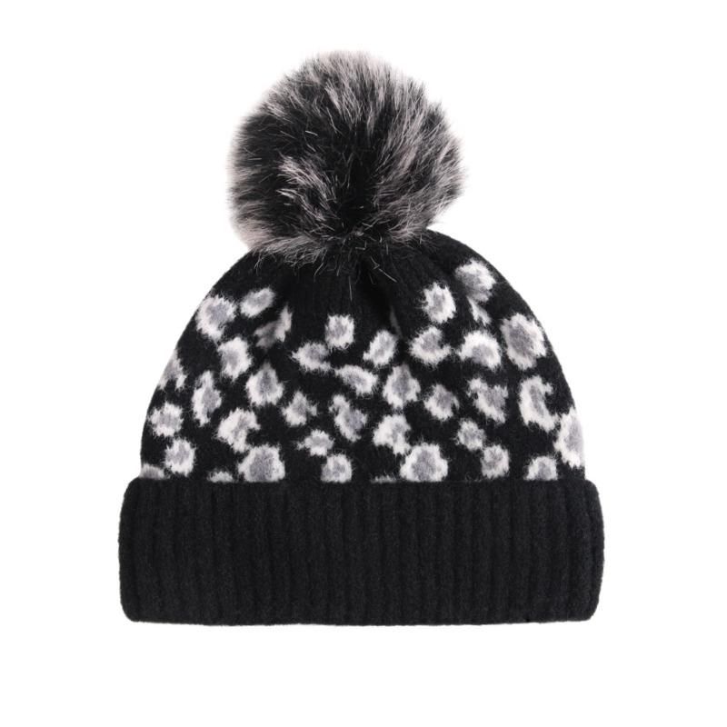 2022New Unisex Beanies Hat Winter Autumn Men Women Warm Windproof Print Knitting Caps Fashion Leisure Skullies Head Warmer