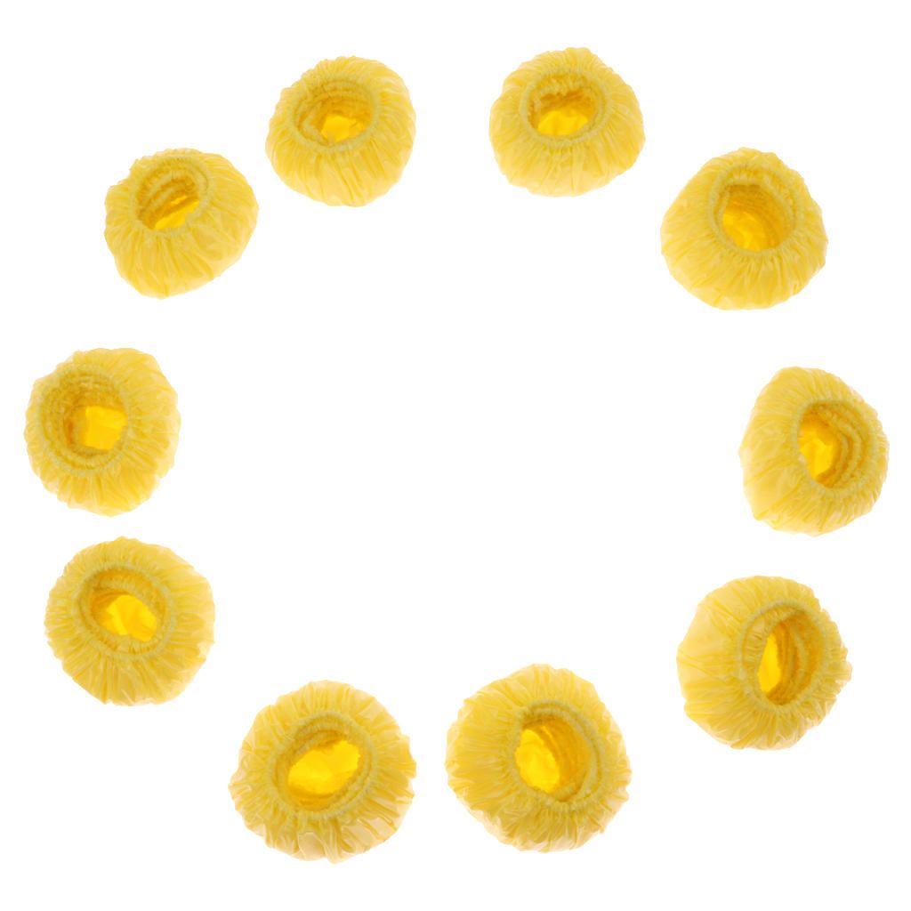 100 Pieces Disposable Kids Baby Shower Ear Protectors Bathing Yellow