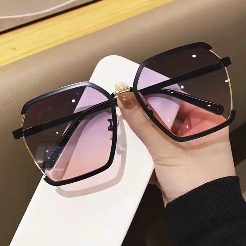 Women  Square Sunglasses for Men Oversized White Tea Original Brand Design Sun Glasses Female Shades Travel Sunshade