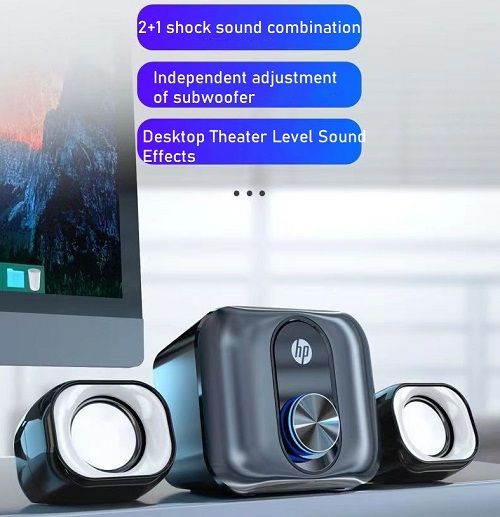 Computer Audio Mega Bass USB Cable Connection Speaker 2+1