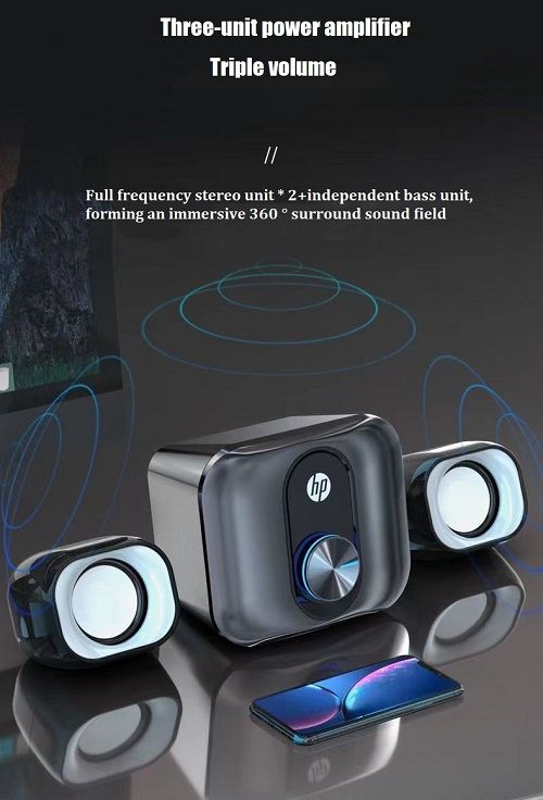 Computer Audio Mega Bass USB Cable Connection Speaker 2+1