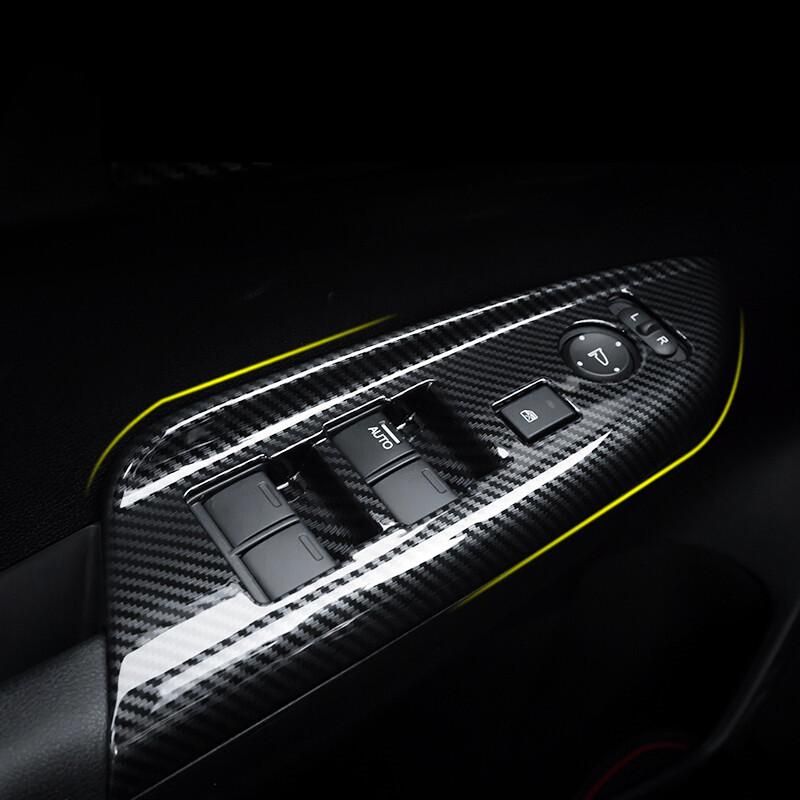 For Honda FIT JAZZ 2014-2018 Accessories Car Door Window Glass Lift Control Switch Panel Cover Trim Car Styling ABS Carbon/Matte