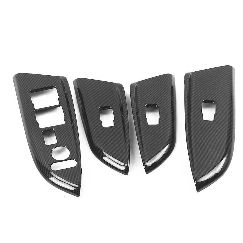 For Honda FIT JAZZ 2014-2018 Accessories Car Door Window Glass Lift Control Switch Panel Cover Trim Car Styling ABS Carbon/Matte