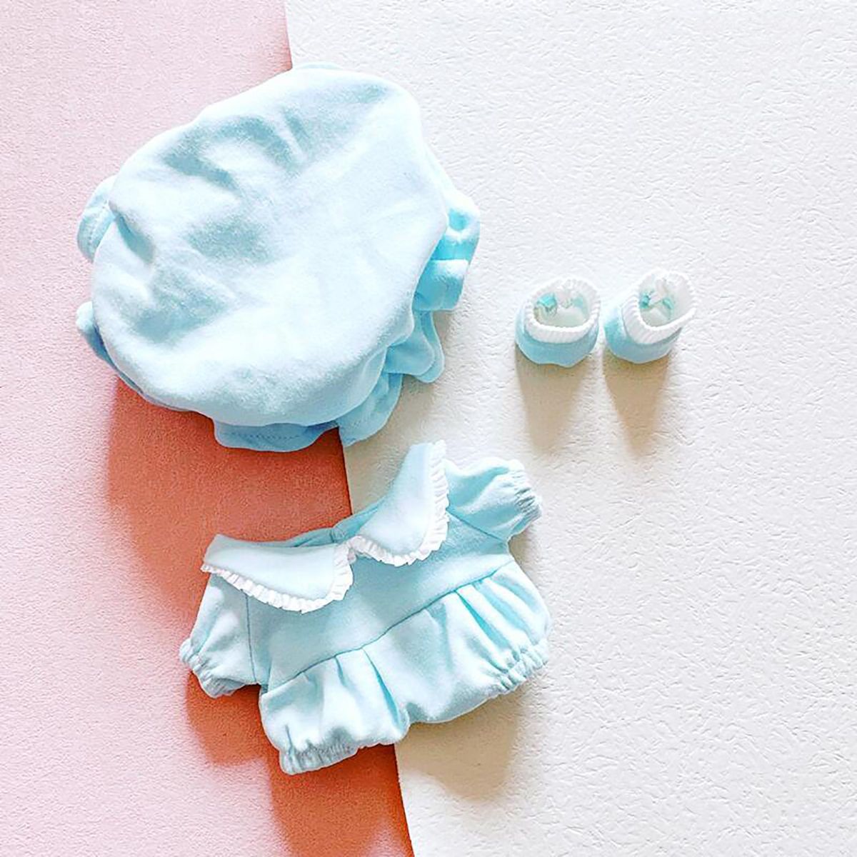 1 Set 20cm Doll Clothes Romper Jumpsuit Idol Baby Doll Outfit Set Blue