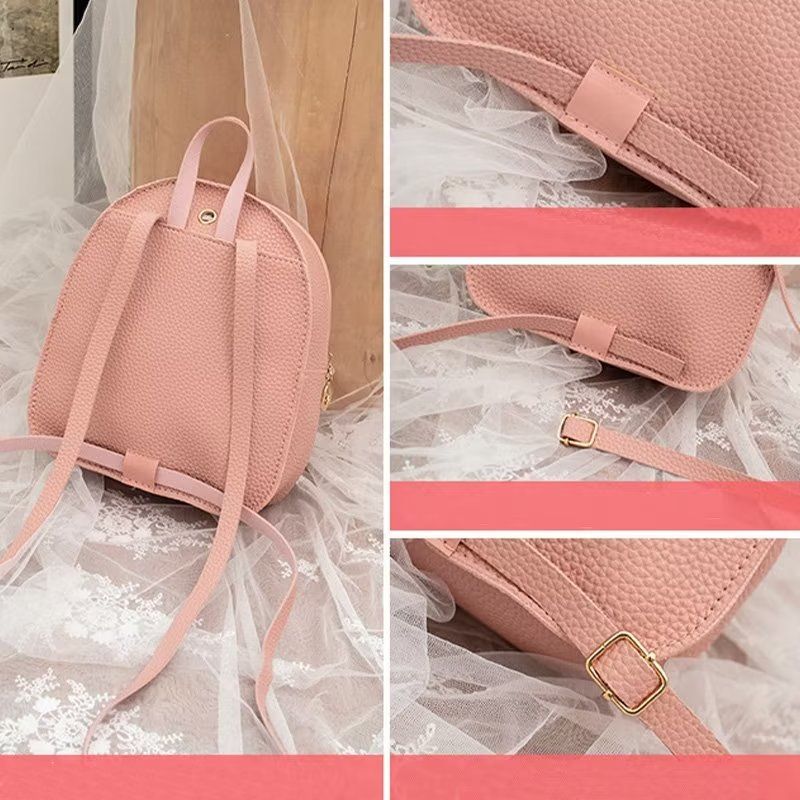 Ladies Small Backpack Female Bags Pink