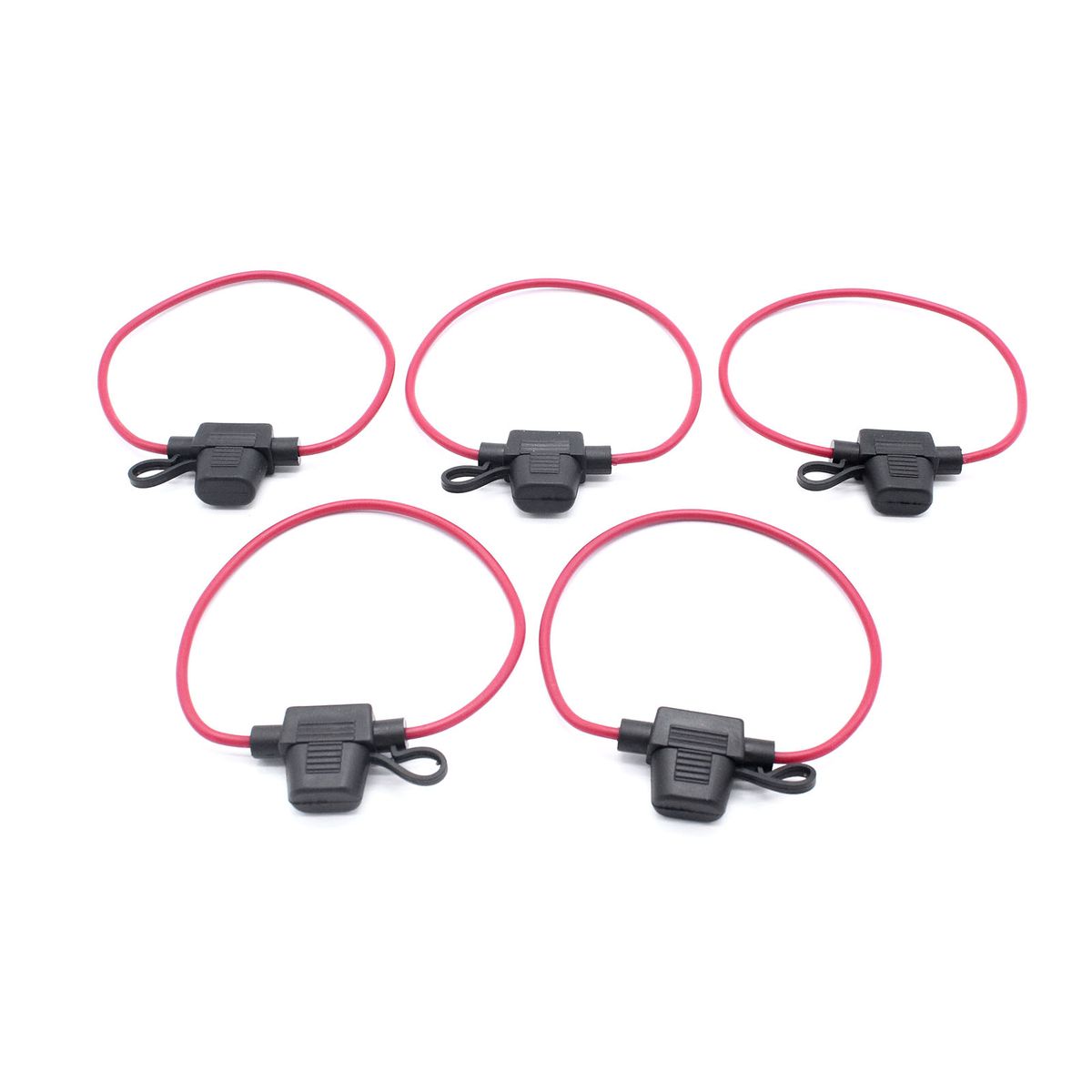 5Pcs Standard Blade Inline Fuse Holder Splash Proof DC 12V