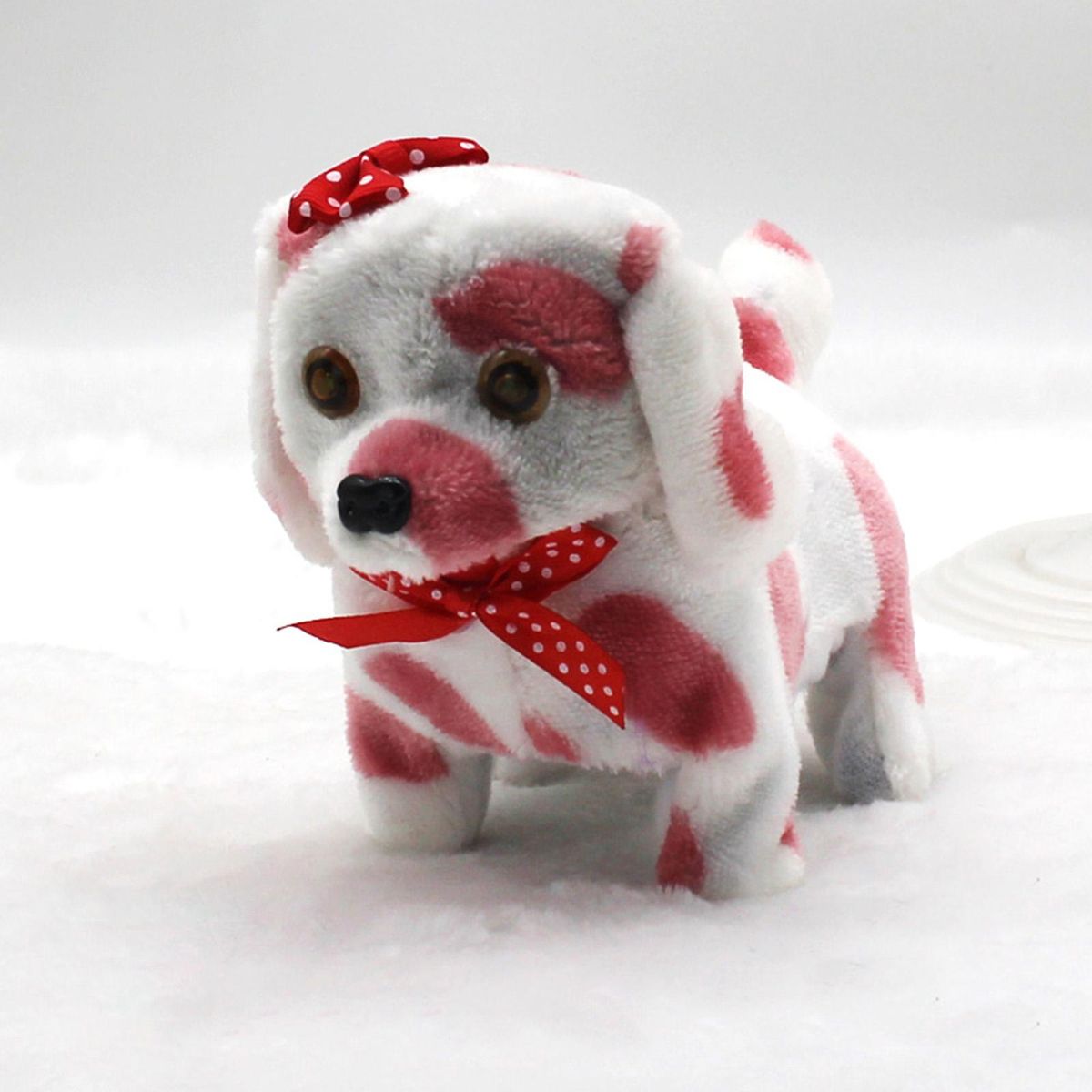 Dog Plush Toy Bow-knot Interactive Dog Toy Pink