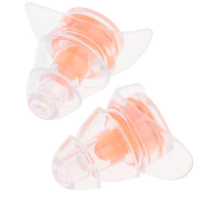 1 Pair Anti-noise Silicone Earplugs Hearing Protection Ear Orange