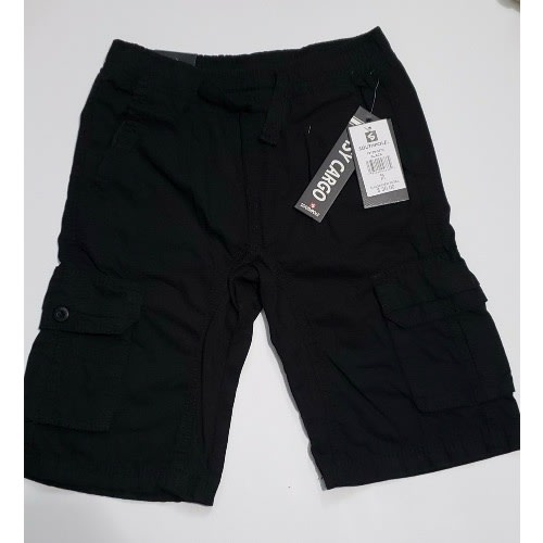 Older Boys Easy Cargo Shorts - Black