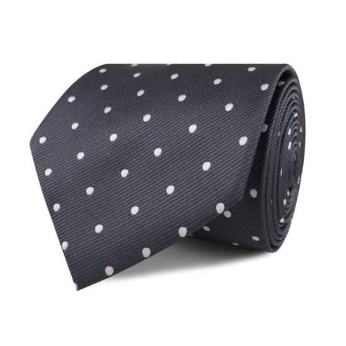 Men's Long Sleeve Shirt With Matching Tie  - Light Yellow And Black