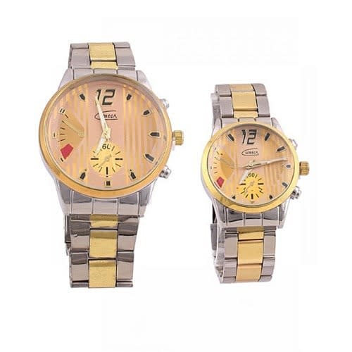 2 In 1 Couple Bracelet Wristwatch