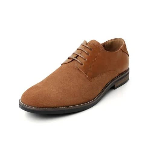 Men Suede And Leather Shoe - Brown