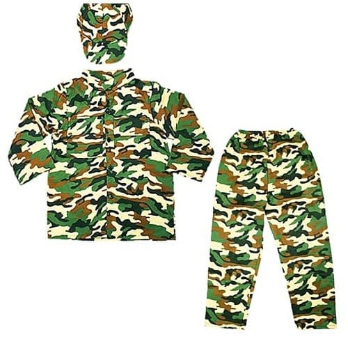 Kid's Military Dress Up Costume - Unisex - Full Set - 3-10 Years Old