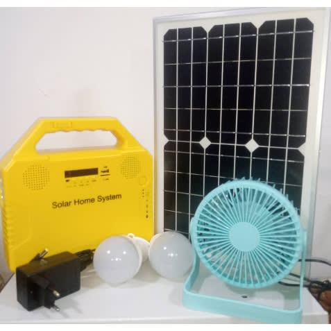 10w Solar Home System With Free USB Fan