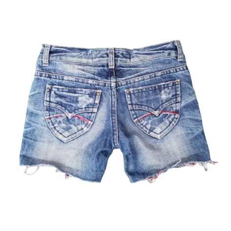 Ladies Designer Bumshort-blue