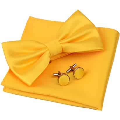 Plain Silky Bowtie - Yellow