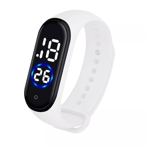 Touch Screen LED Sports Watch - White